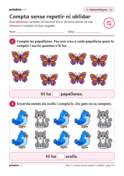 Pàgina 1 de 2: Compta sense repetir ni oblidar
