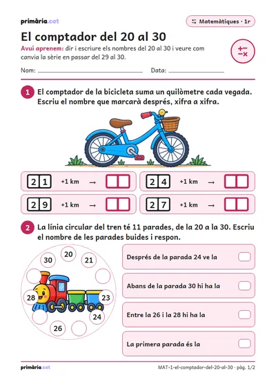 Pàgina 1 de 2: El comptador del 20 al 30