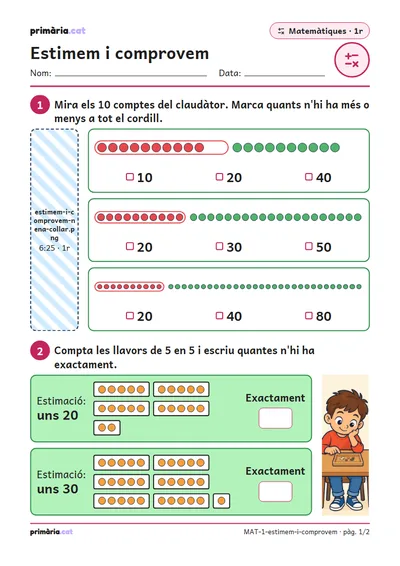 Pàgina 1 de 2: Estimem i comprovem