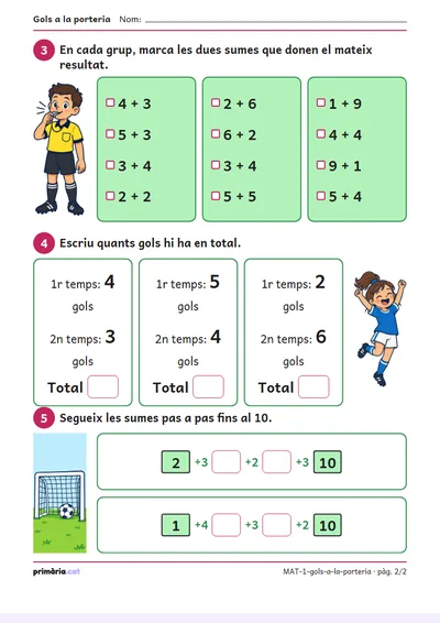 Pàgina 2 de 2: Gols a la porteria