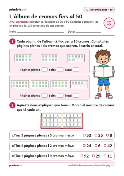 Pàgina 1 de 2: L'àlbum de cromos fins al 50