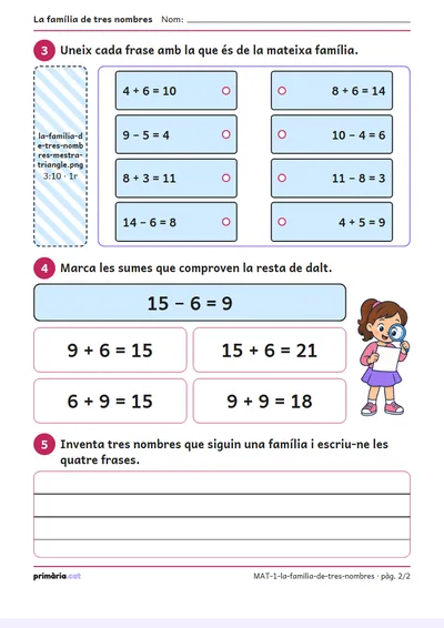 Pàgina 2 de 2: La família de tres nombres