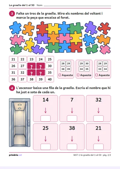 Pàgina 2 de 2: La graella del 1 al 50