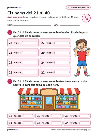 Pàgina 1 de 2: Els noms del 21 al 40