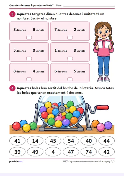 Pàgina 2 de 2: Quantes desenes i quantes unitats?