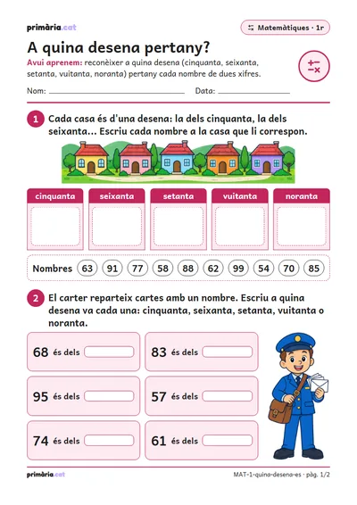 Pàgina 1 de 2: A quina desena pertany?