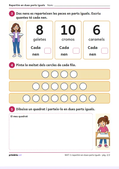 Pàgina 2 de 2: Repartim en dues parts iguals
