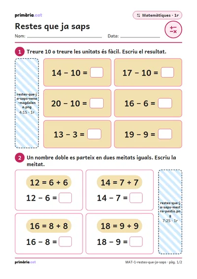 Pàgina 1 de 2: Restes que ja saps