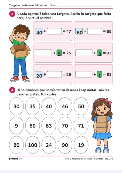 Pàgina 2 de 2: Targetes de desenes i d'unitats