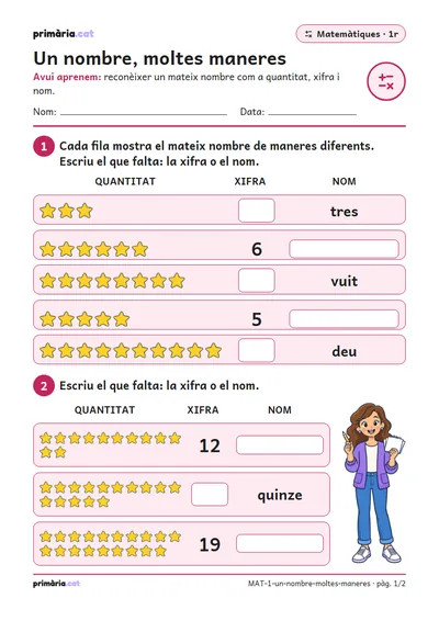Pàgina 1 de 2: Un nombre, moltes maneres