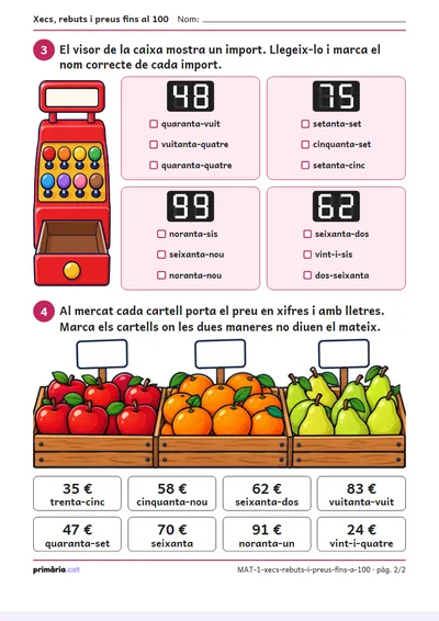 Pàgina 2 de 2: Xecs, rebuts i preus fins al 100