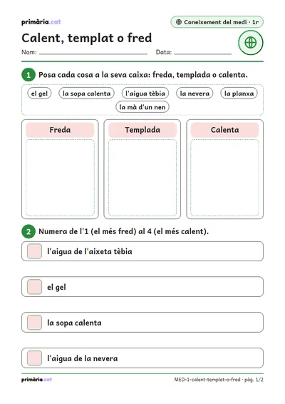 Pàgina 1 de 2: Calent, templat o fred