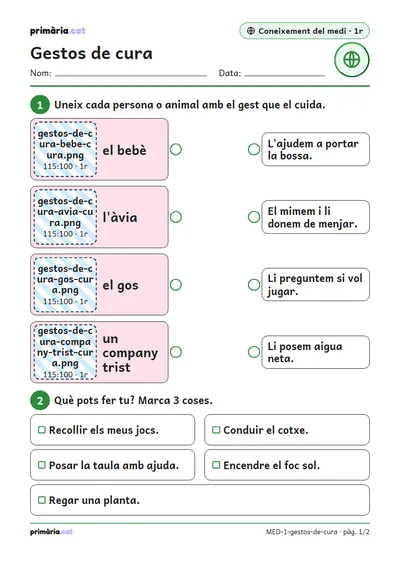 Pàgina 1 de 2: Gestos de cura