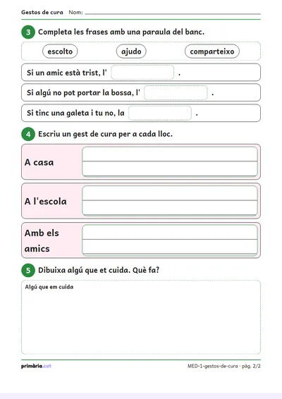 Pàgina 2 de 2: Gestos de cura