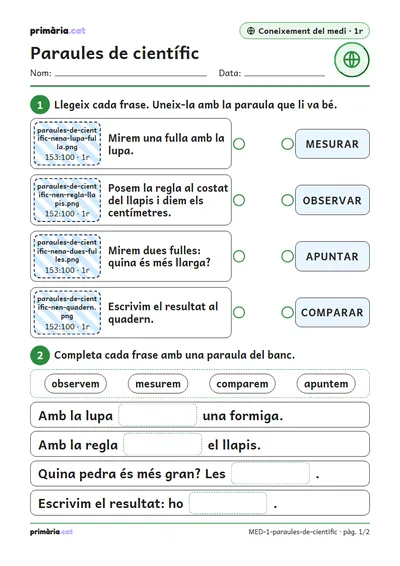 Pàgina 1 de 2: Paraules de científic
