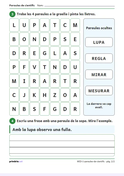 Pàgina 2 de 2: Paraules de científic