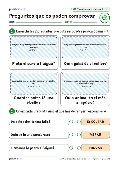 Pàgina 1 de 2: Preguntes que es poden comprovar