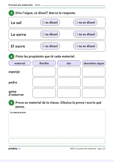 Pàgina 2 de 2: Provem els materials