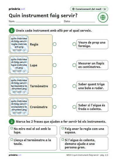 Pàgina 1 de 2: Quin instrument faig servir?