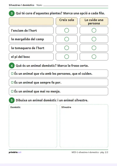 Pàgina 2 de 2: Silvestres i domèstics