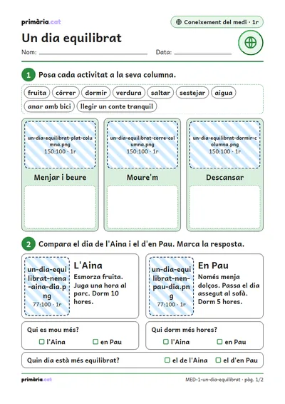 Pàgina 1 de 2: Un dia equilibrat